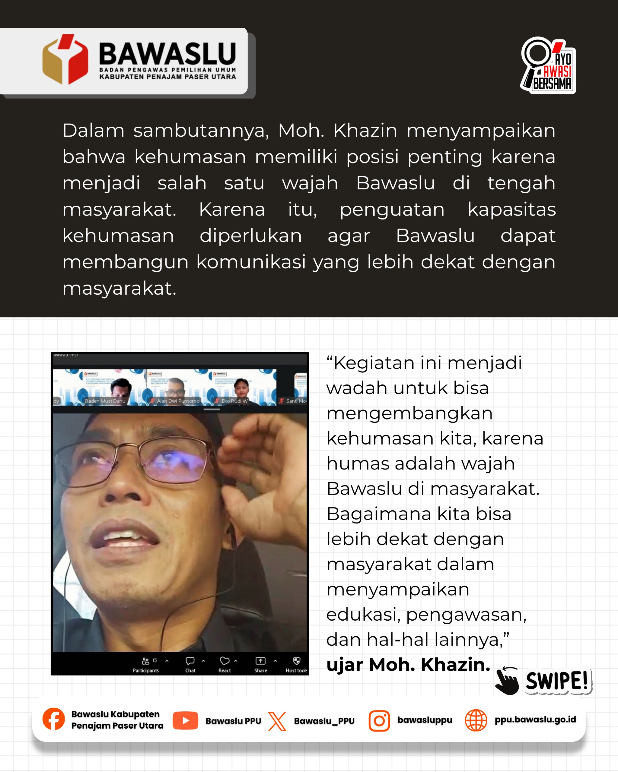 Bawaslu PPU Tingkatkan Kapasitas Kehumasan melalui Storytelling dan Produksi Konten Edukatif